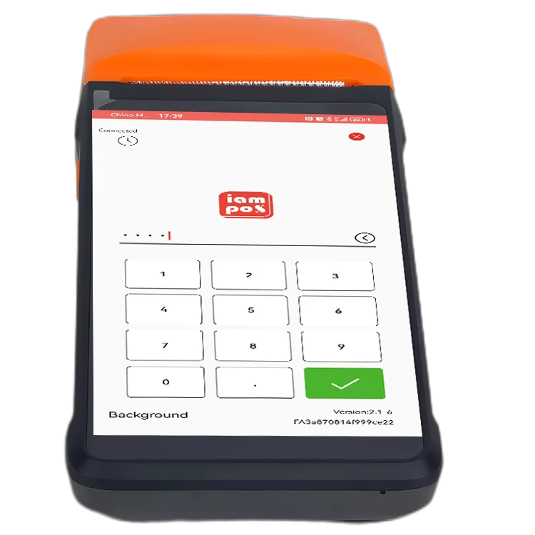 Factory Priced 5.5 Inch Capacitive Touch Screen Mobile POS Android System Card Terminal Built-In Thermal Printer POS Software