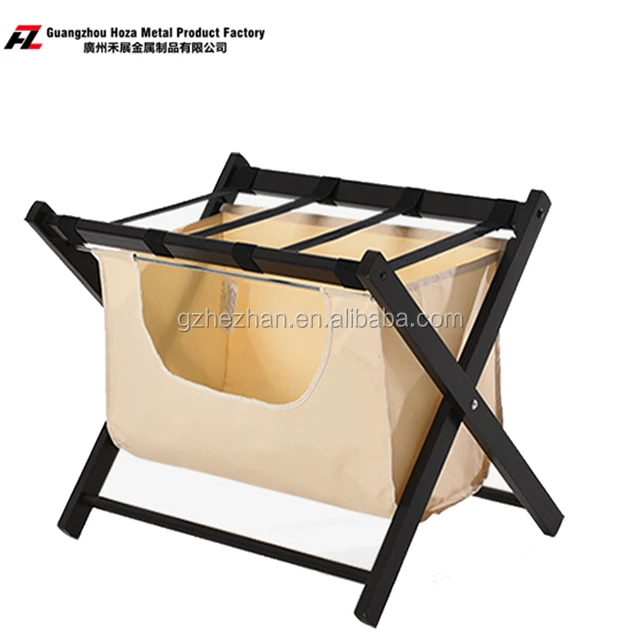 
Folding Solid Wood Luggage Rack Hotel Bedroom Folding Luggage Racks With Nylon Bags Dora Storage Organization 