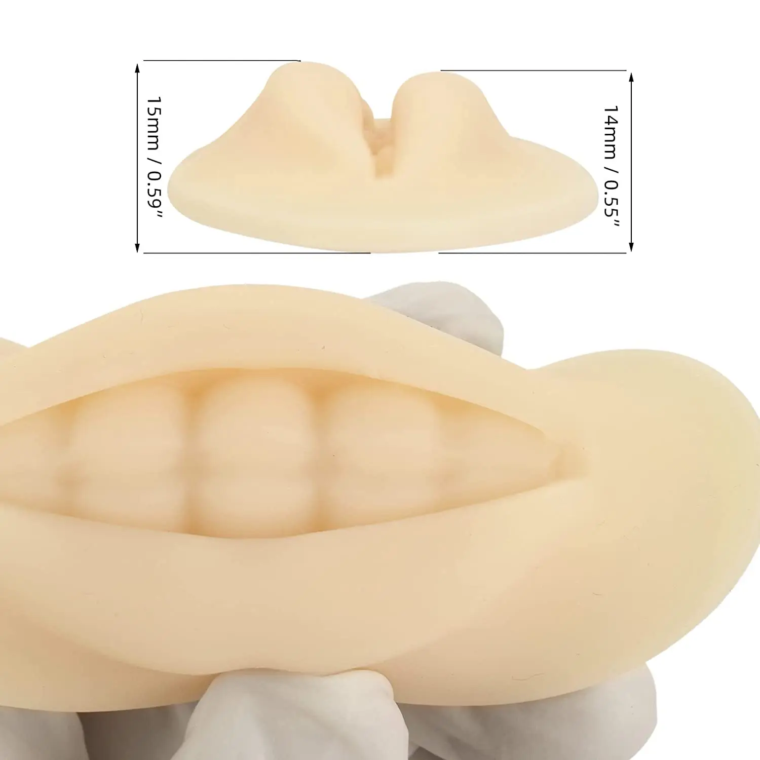 BerLin 3D silicone lip easy to color real feeling  practice skin