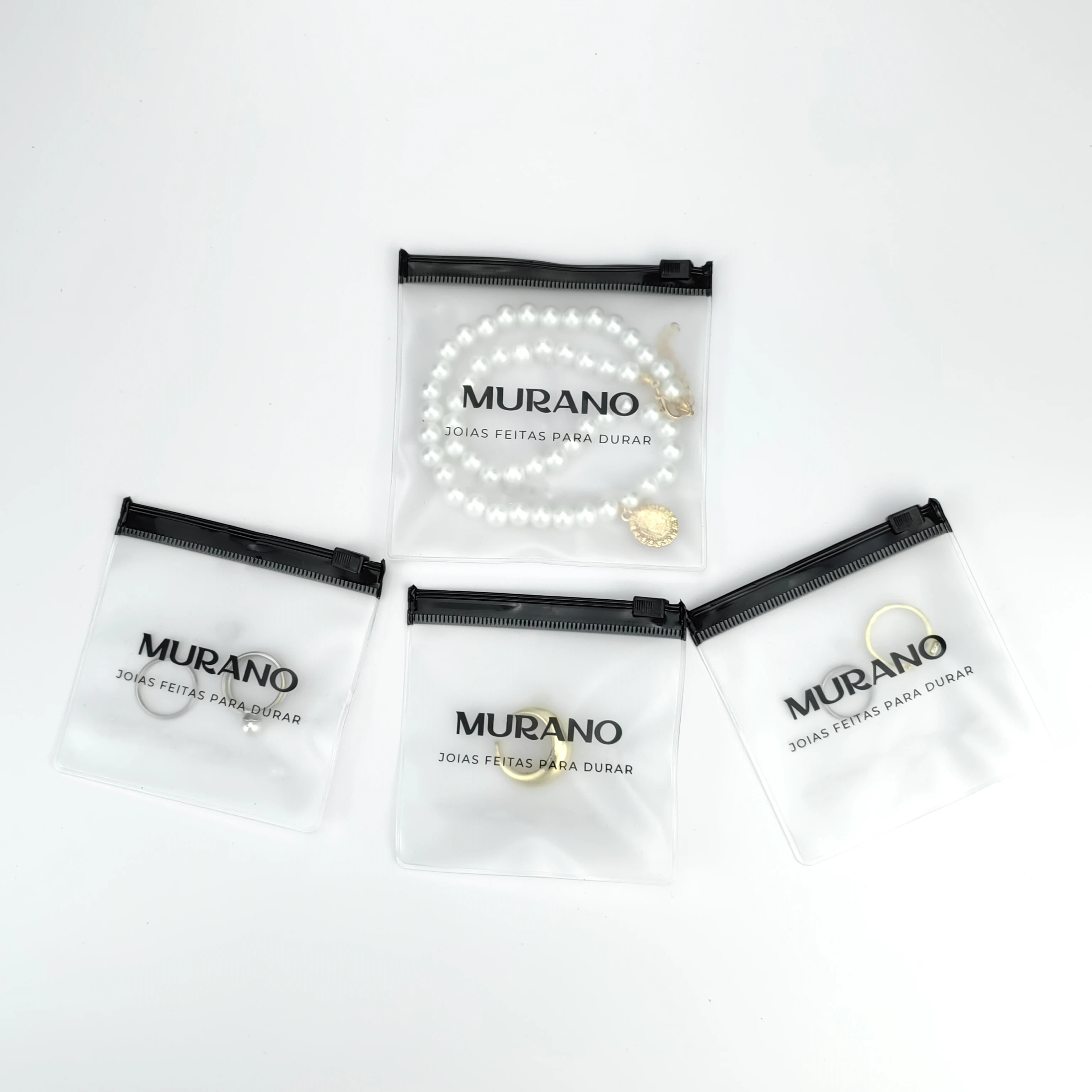 Customized PVC Accessories Plastic Ziplock Packaging Bag High Quality Jewelry Pouch With Zipper Jewelry Case Ziplock Bag