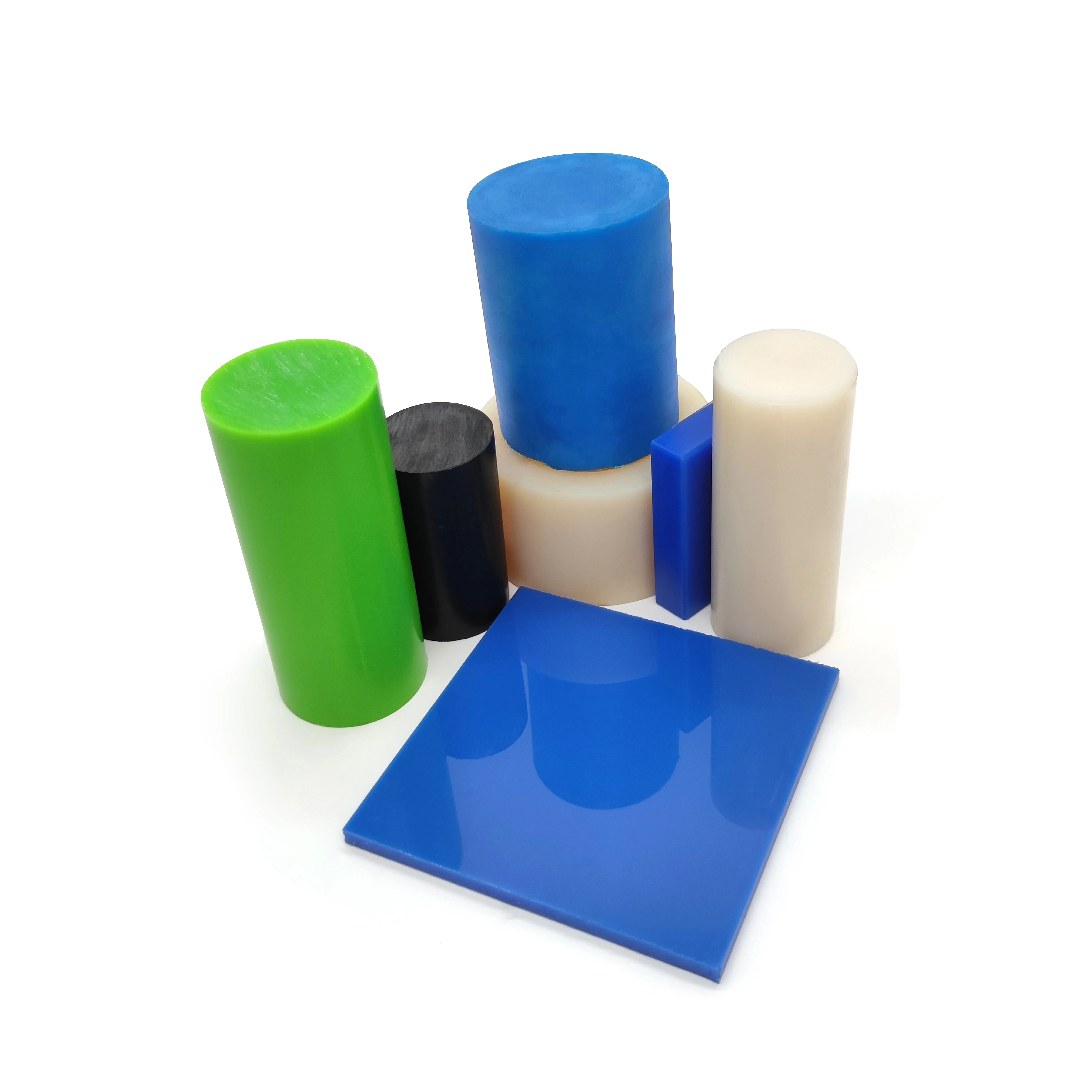 engineering plastic customized size high rigid blue white natural  nylon MC/PA6 sheets rods