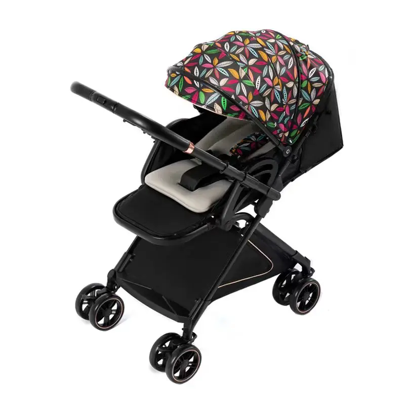 Coche Para Bebes Lightweight Stroller Baby Compact Travel Buggy One Hand Foldable Two Ways Baby Stroller With Dinner Plate