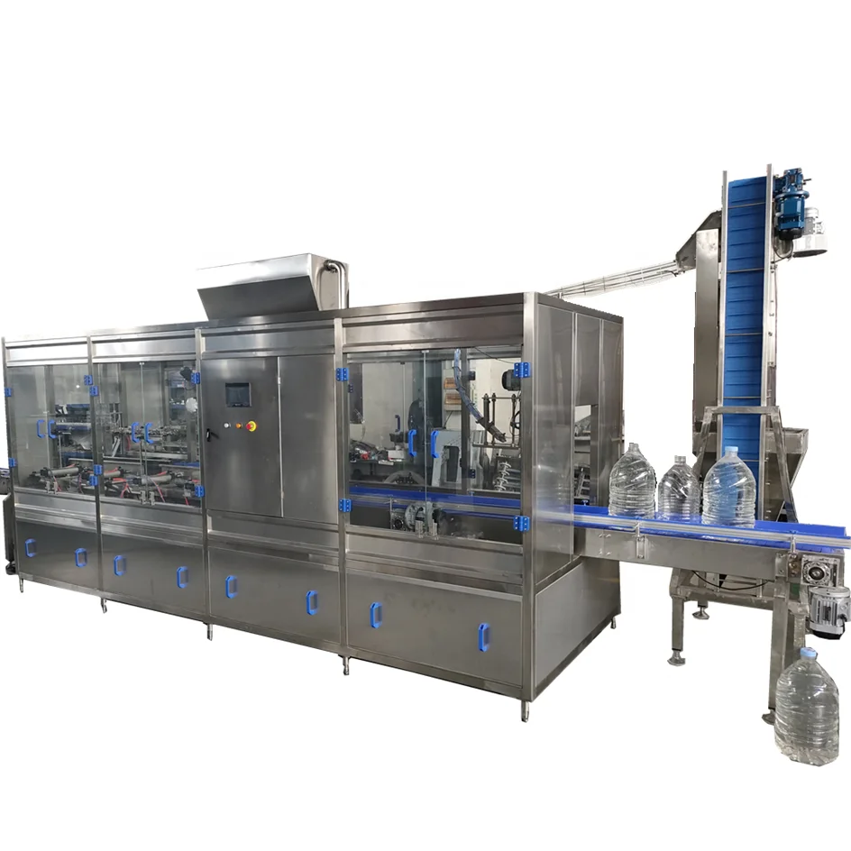 Small Automatic 3L 5L Big PET Plastic Disposable Bottle Pure Mineral Drinking Still Water Liquid Filling Machine Production Line