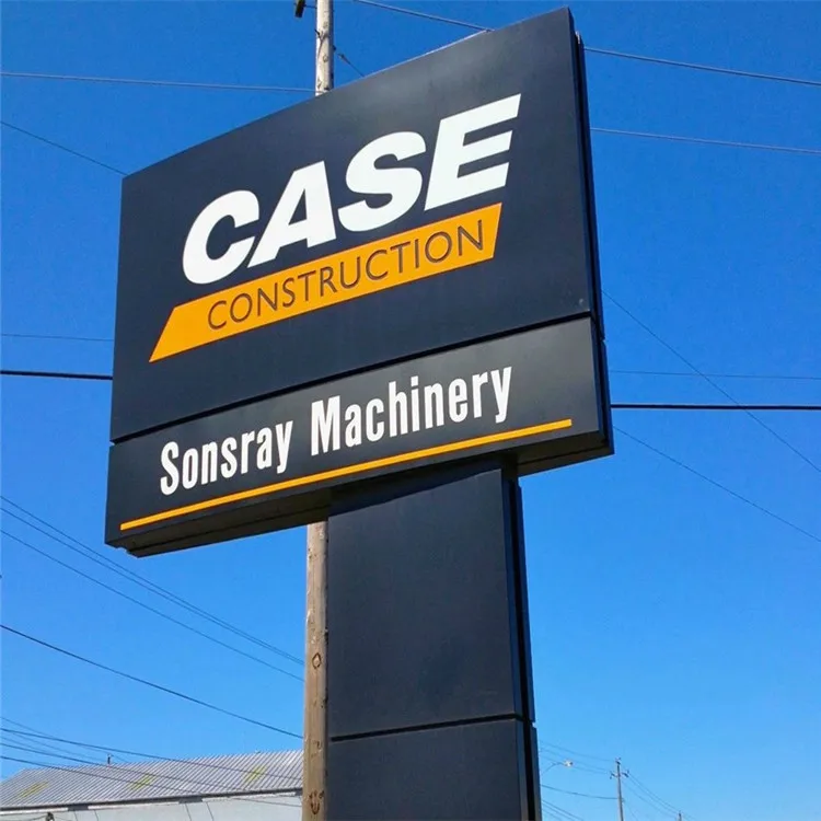 Outdoor free standing large metal led pylon sign for shopping mall front