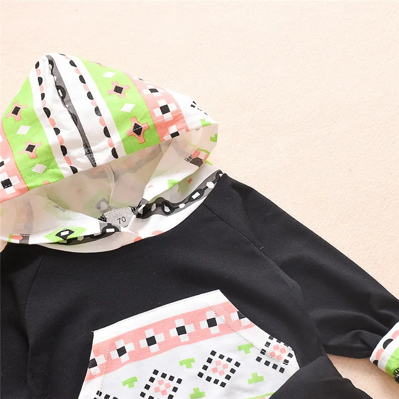  Комплекты детской одежды на весну и осень хлопковая повседневная детская одежда для маленьких мальчиков девочек Толстовка штаны комплект из 2 предметов с красивыми мультяшными буквами