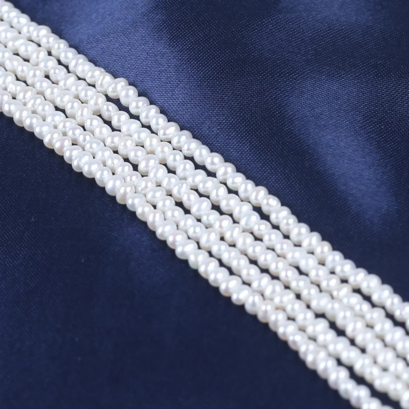 Wholesale AAA natural freshwater pearl beads diy semi-finished beaded potato beads center hole jewelry accessories