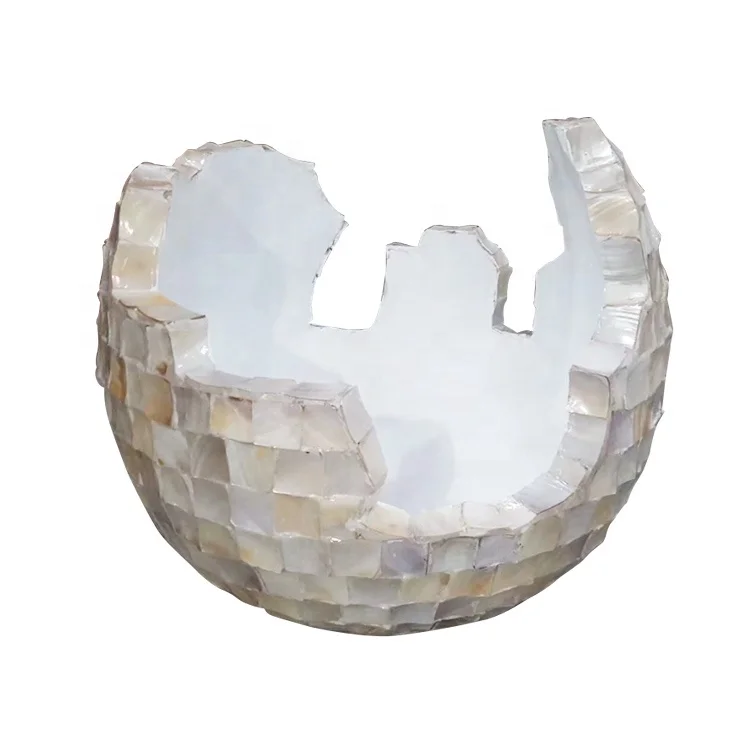 European Dutch Indoor Planters Mother of Pearl Shell Flower Modern Shop Pots Vases