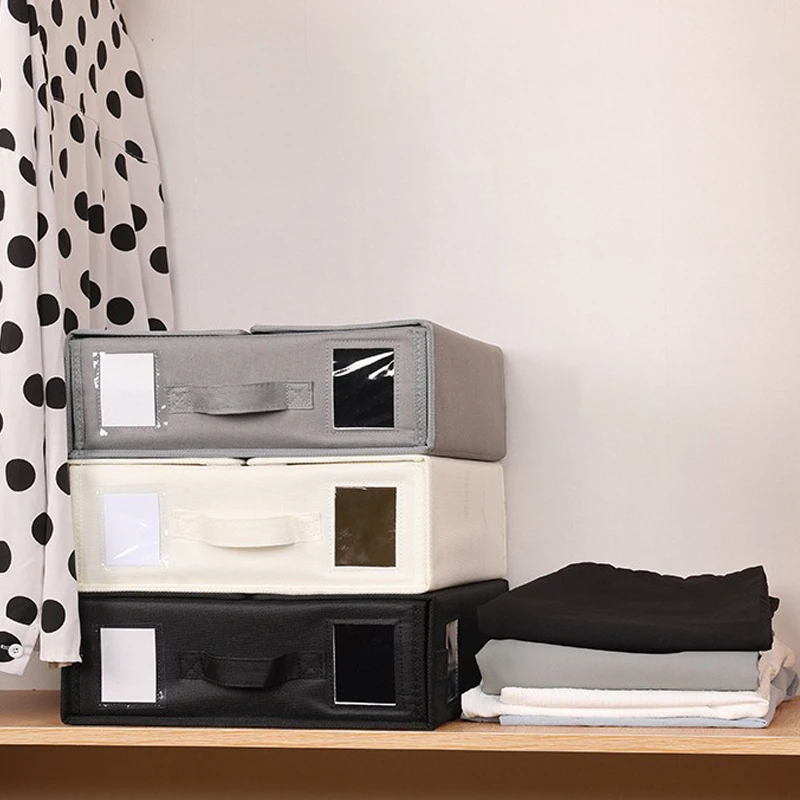 Foldable Sheet Organizer Sheet Organizers and Storages Foldable Bed Sheet Organizer With Window and Label for Linen Closet