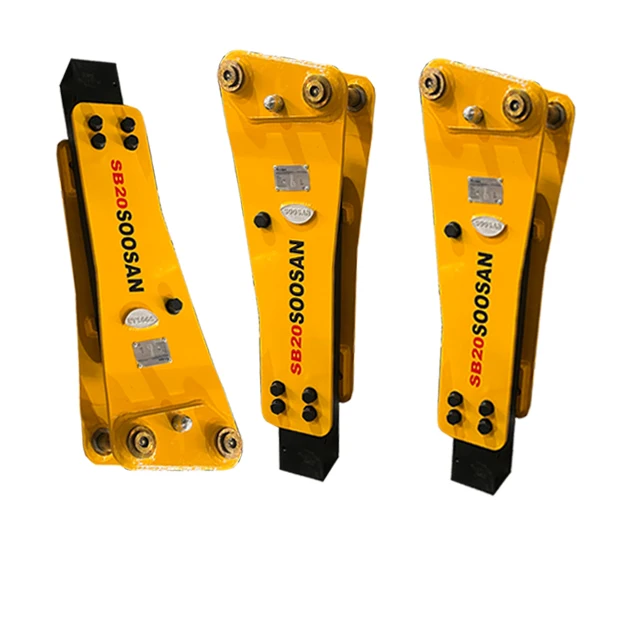 top grade Hydraulic Breakers SOOSAN  SB 20 TOP Type With Chisel 140mm For Excavator 3 to 26 Tons