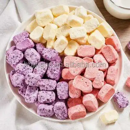Chinese Popular Snacks Multi Flavor Frozen Dried Yogurt Block Exotic Snacks Dried Fruit Yogurt Milk Block
