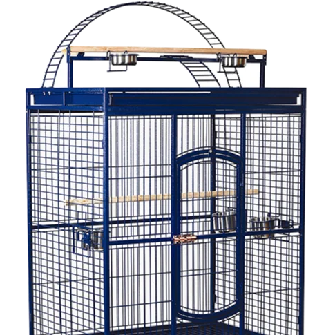 Wholesale handmade Small Black Metal Bird Cages with Wheels
