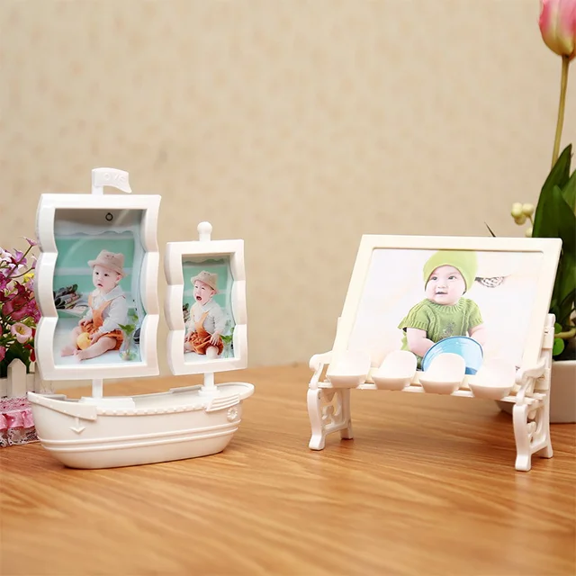 Wholesale Baby Picture Frame Sailboat Tree Helicopter Shape Plastic Photo Frame