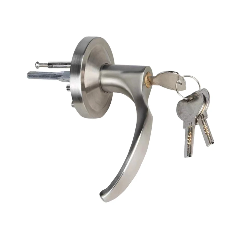 Outside fire rated lever trim with lock for panic bar