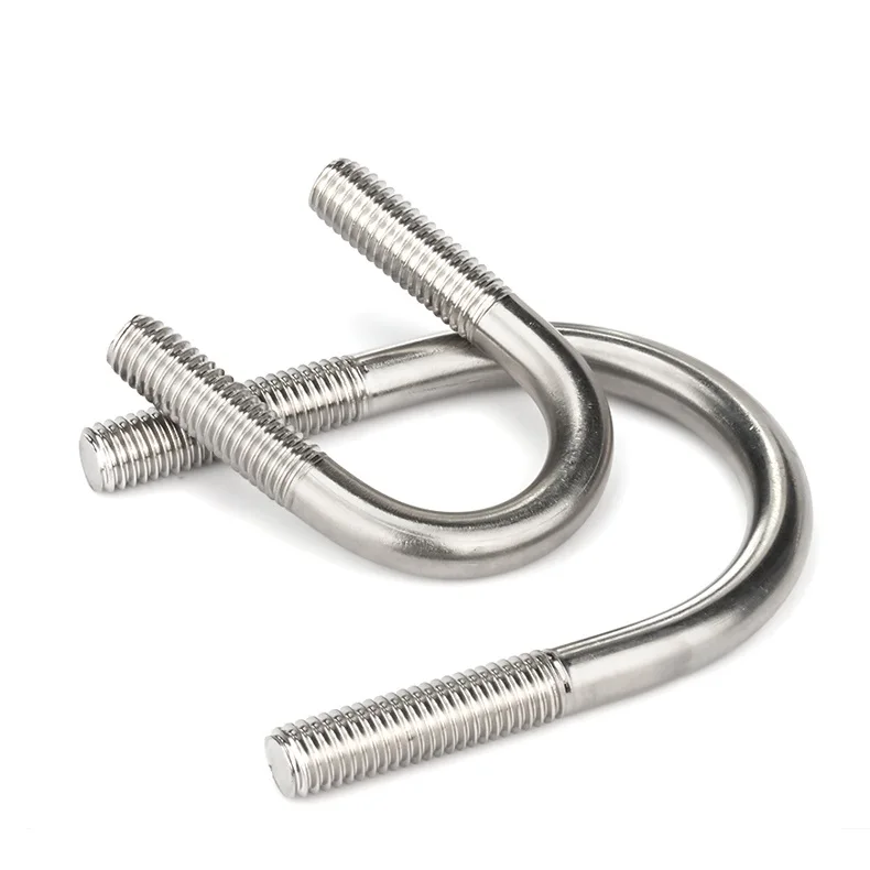Customize M4 M5 M6 stainless steel SS304 316 anchor bolt J hook bolt U bolt and Nuts