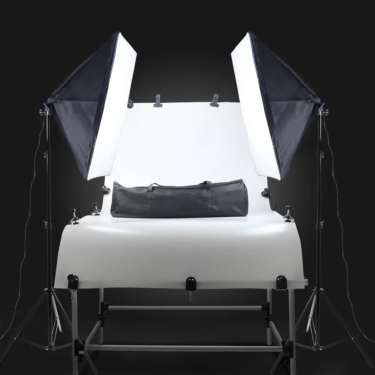 2pcs E27 Socket Bulb Photo Portraits Shooting Box Softbox Photography Lighting Kit Continuous Lighting System Studio Equipment