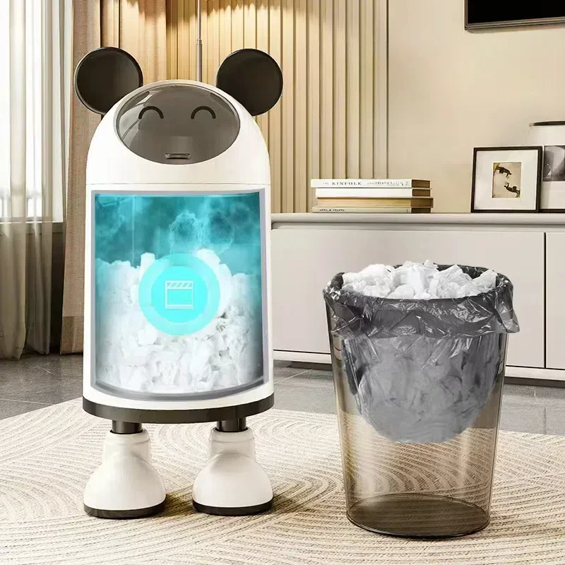 Room Small With Lid Dumpster Cartoon Carton Animal Shape Waste Trash Can