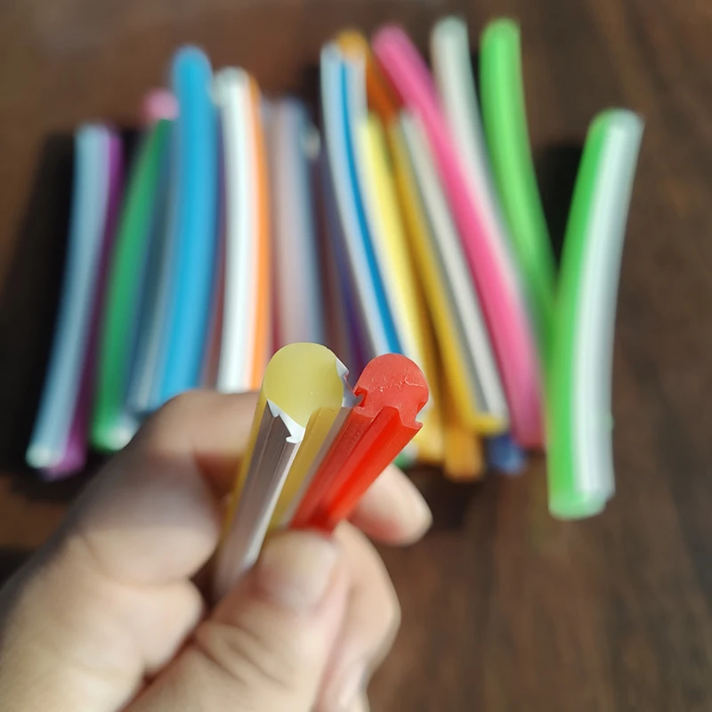 Outdoor Silicone Blue Yellow Red Color Strip Light Flex Waterproof Flexible Custom Led Neon Lights