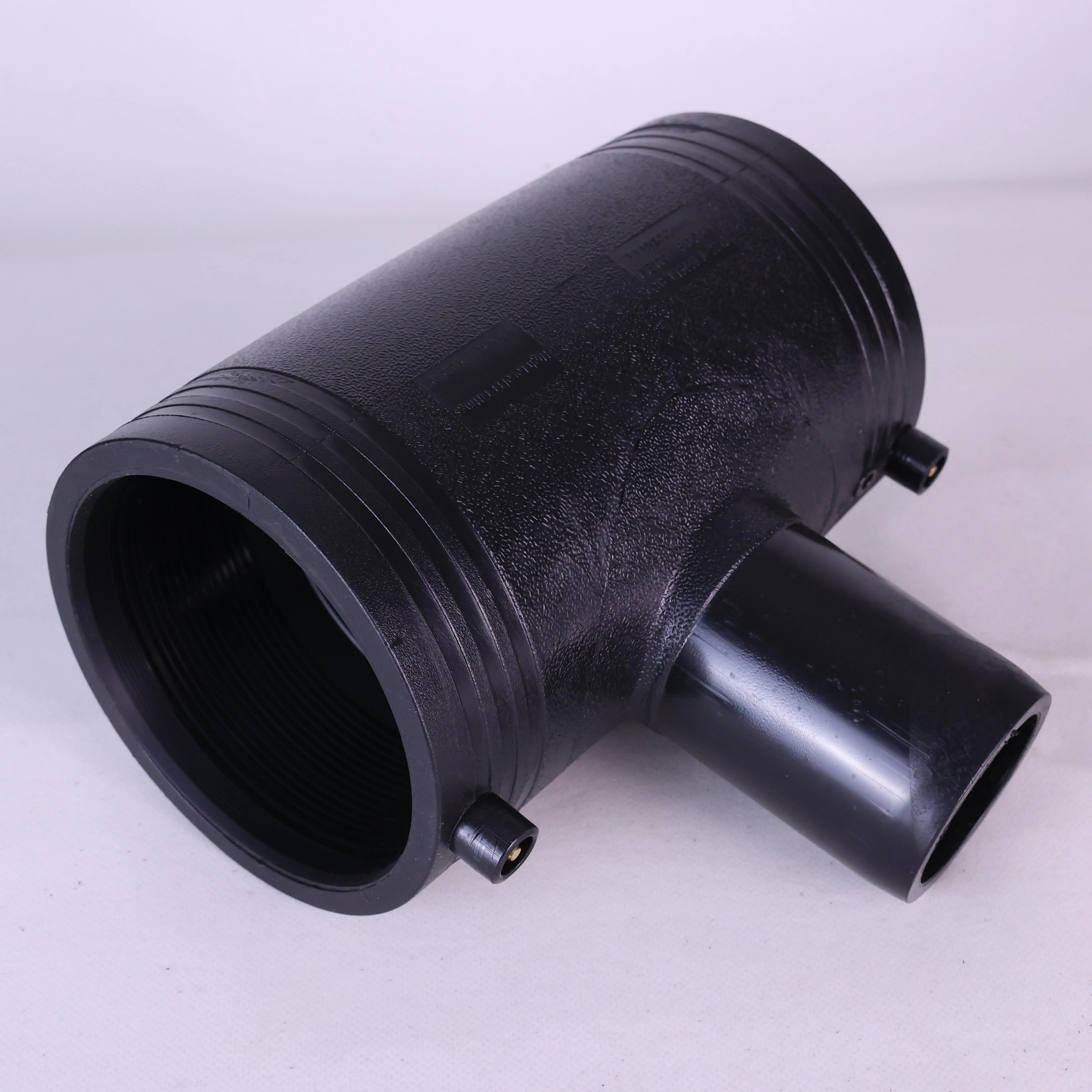 PE100 Butt Fusion Round Head Casting Technics Welding Connection HDPE Tee Joint