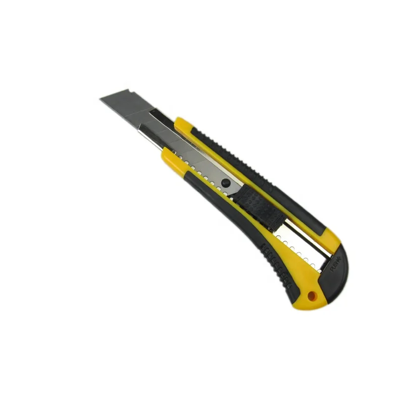 Горячая Распродажа, китайский завод, высококачественный офисный стандартный 18 мм раздвижной нож с мягким захватом, универсальный нож, нож для резки бумаги