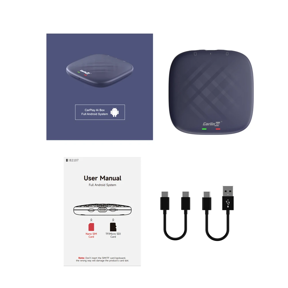 Cars Accessories Android 13 Car Adapter Carplay Wireless Dongle 128Gb Tf Card 256Gb Sim Slot New Usb Carlinkit Ai Box For Vw Kia