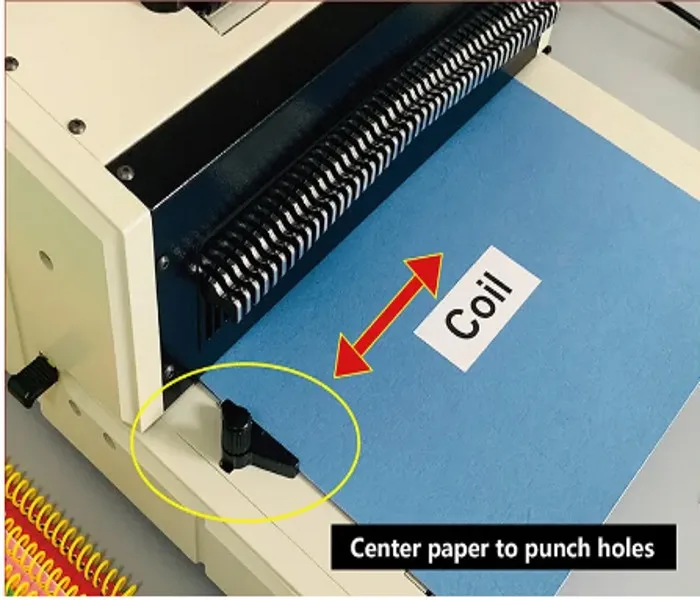NanBo MC8702 Factory Cheapest Price Manual Punch Electric Bind Plastic Single Spiral coil Binding Machine