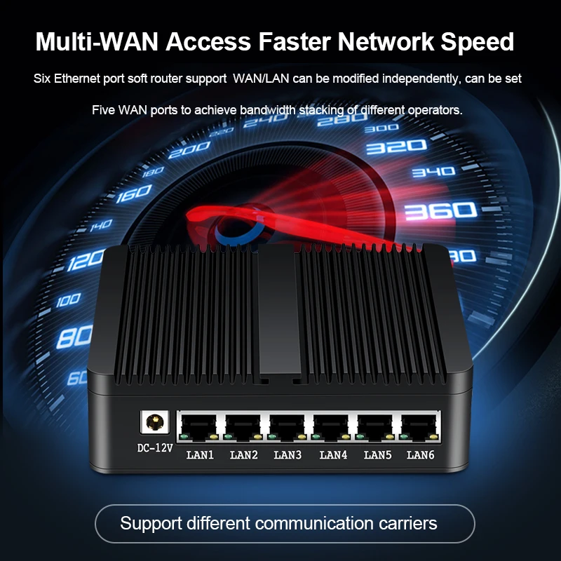  Мини-ПК Barebone Pfsense 6 гигабит Ethernet RJ45 LAN NIC In-tel Ce-leron J1900 четырехъядерный безвентиляторный