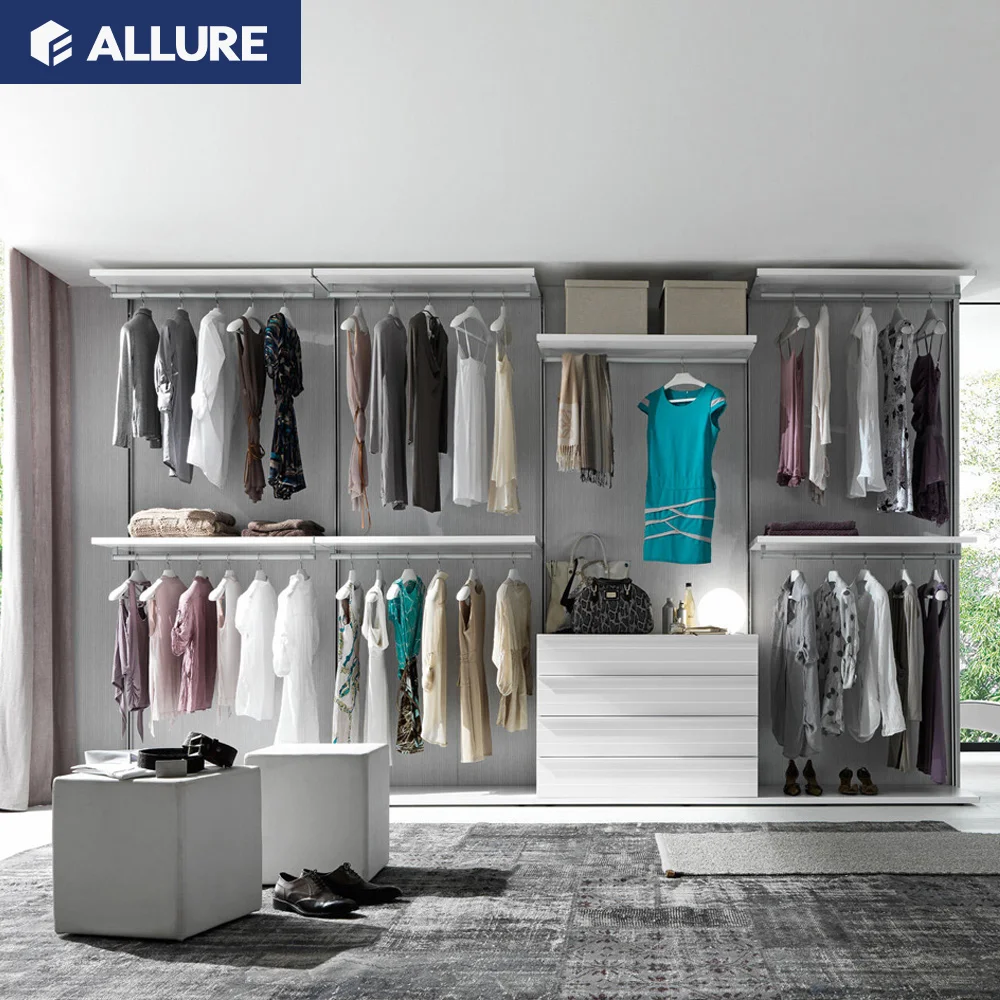 Allure waterproof dressing movable wooden wardrobe bed room 8 door design wardrobe cabinet