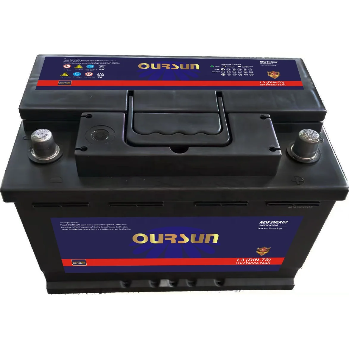 Hot Sale 12V 70AH N70 Super Power Maintenance Free Deep Cycle Car Battery With High CCA