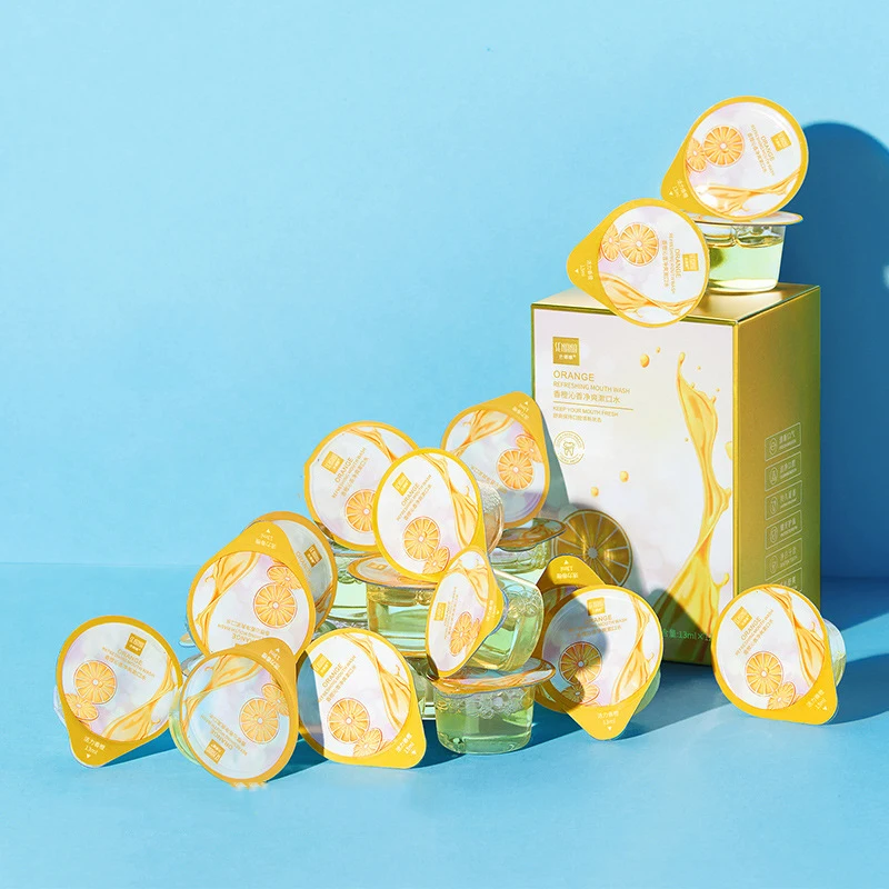 OEM SENANA от частного производителя ярлыков, оранжевый аромат, отбеливание зубов, уход за полостью рта, походный размер, ополаскиватель для полости рта