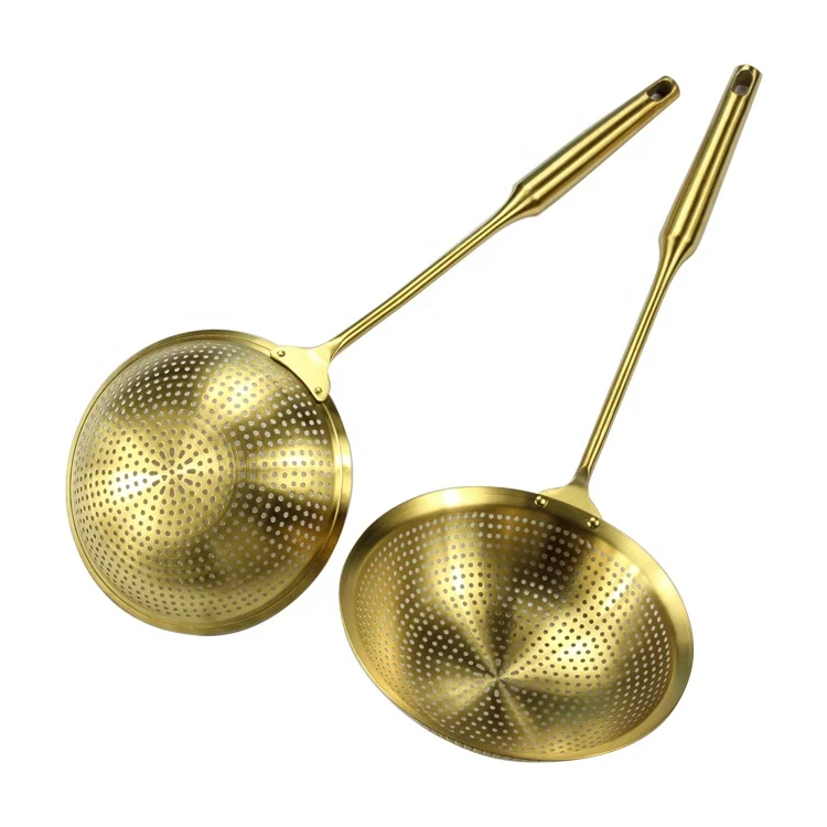Kitchen Stainless Steel Long Handle Pot Sieve Colanders & Strainers