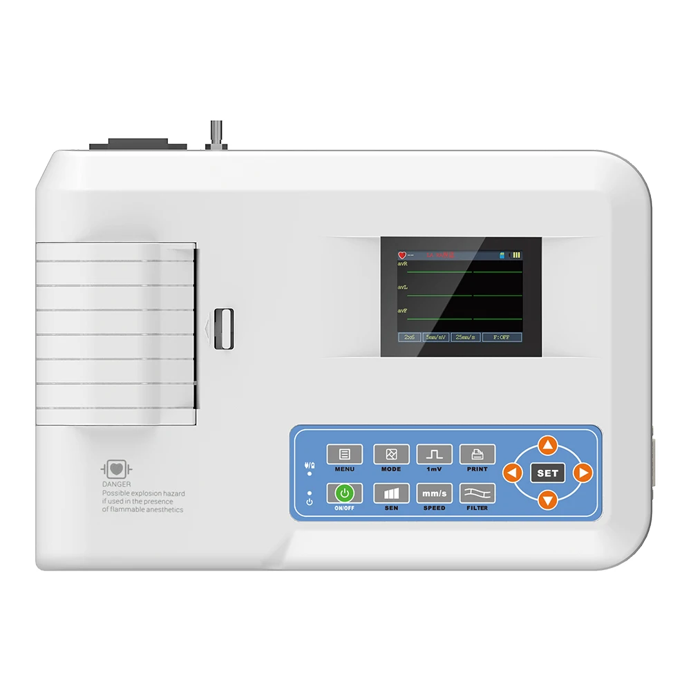 Очень важно Contec ECG300GA ЭКГ монитор жизненно важных функций монитора цифровой 3 6-канальный скорой помощи машины