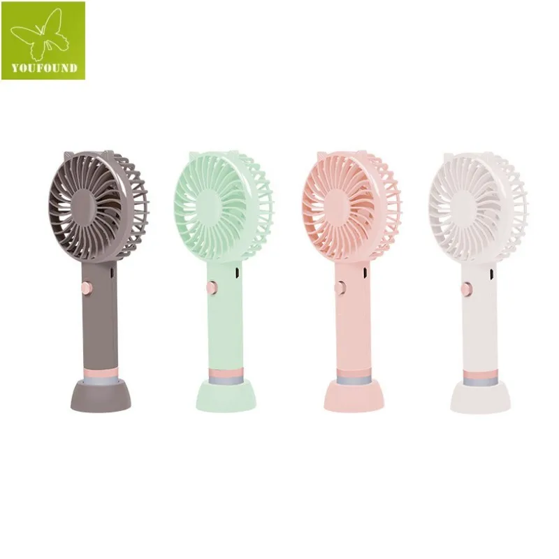 USB rechargeable Brushless handheld mini battery usb air cooling handheld fan rechargeable With tail light
