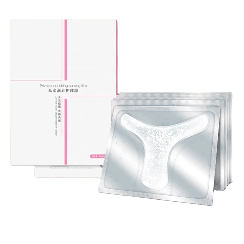 OEM Female Private Care Film T Shape Powder Tender Private Parts Moisturizing Hydrating Tight White Lace Care Film