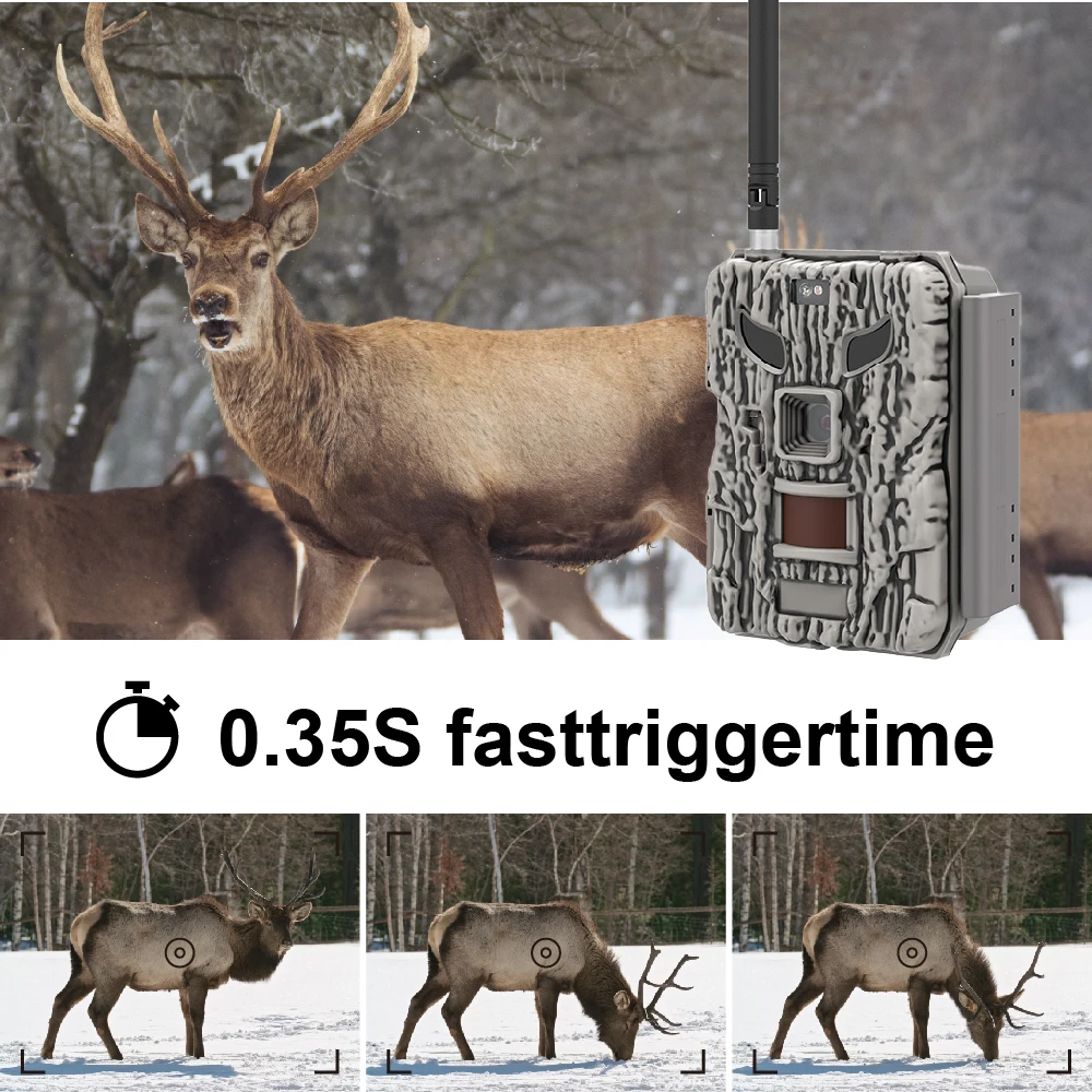 L-SHINE Camera For Hunting 24MP Night Vison Waterproof Solar Wireless Night Vision Trail Game Camera Wildlife Hunting Camera