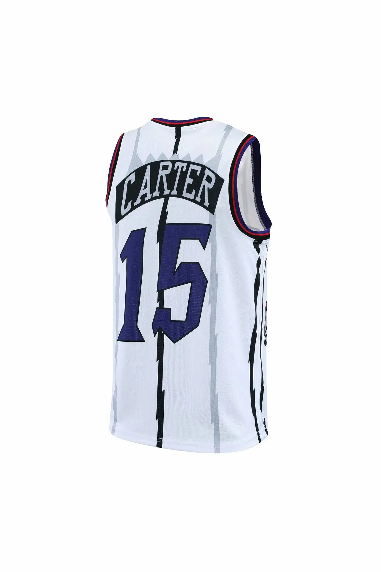 Оптовая продажа nbajersey вертикальные полосы Raptors #15Carter трикотажные изделия Raptor Молодежная лучшая баскетбольная форма голубого и белого