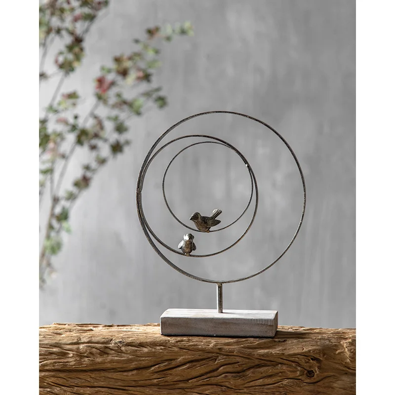 Modern Nordic Interior Living Room Creative Home Decor Items for Table Office Desktop Metal Ornament