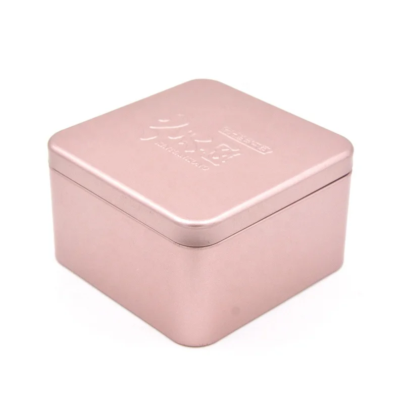 Новый рекламный оригинальный квадратный Подарочный металлический контейнер для чая с вставной крышкой