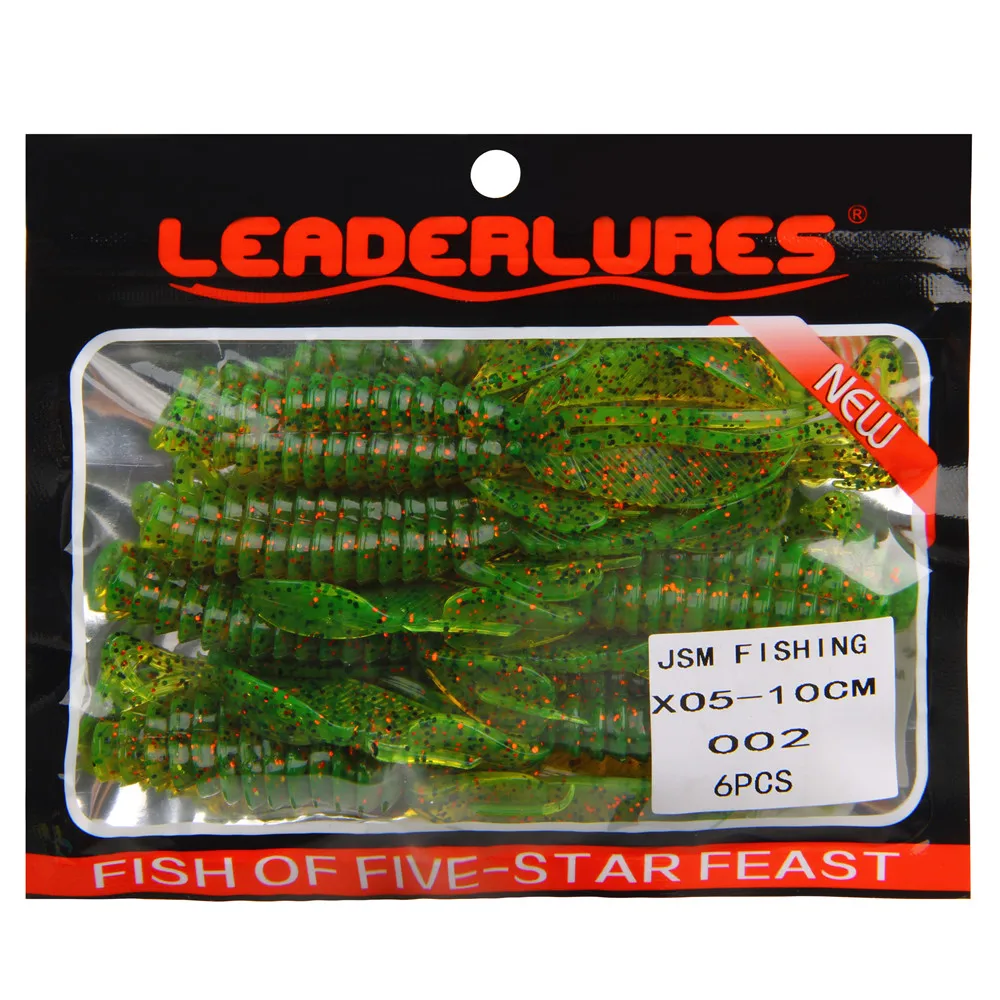 6Pcs 10cm 11.7g Shrimp Soft Baits Fishing Lures Wobblers Crankbaits For Carp Fishing Lobster Worm Bait Fishing Tackle