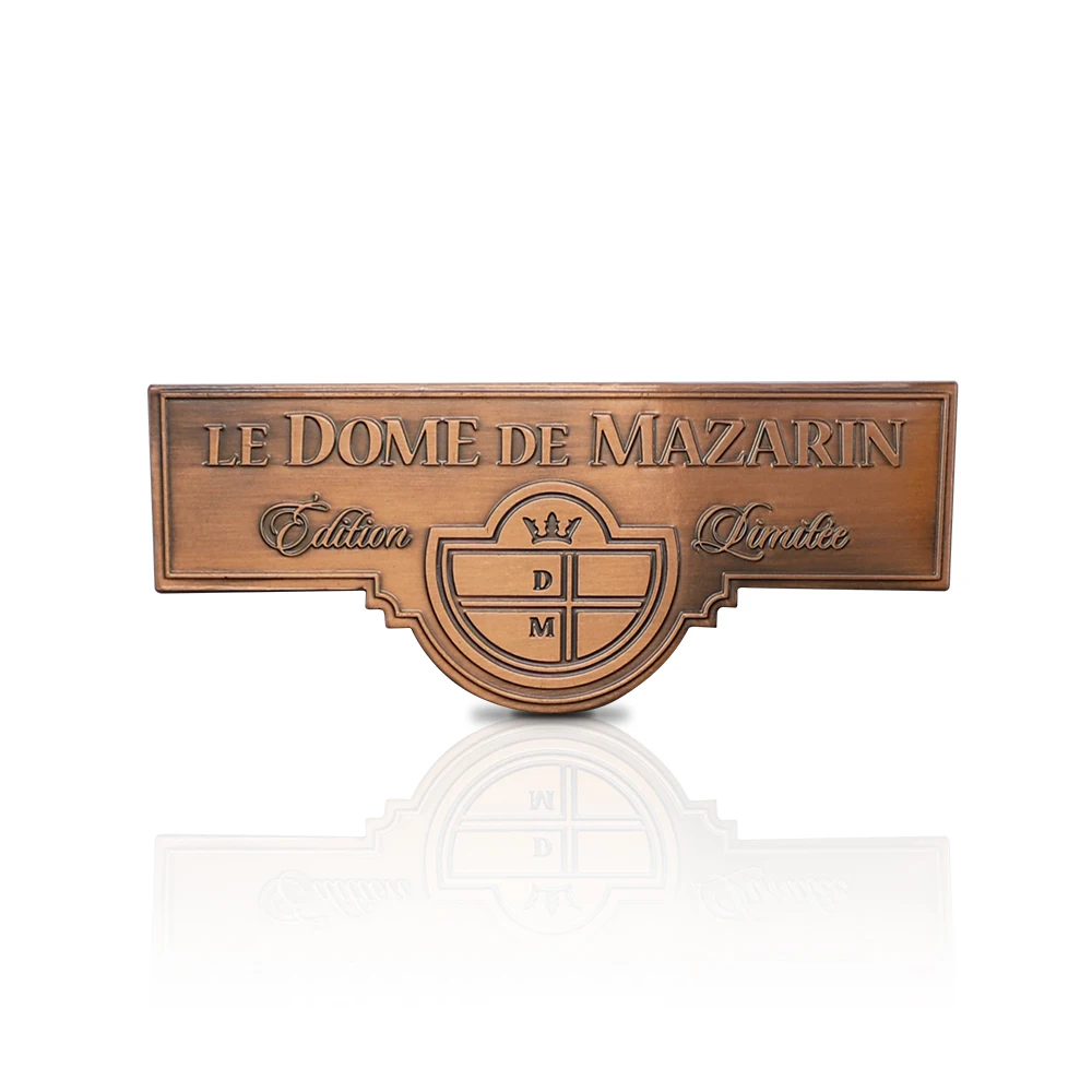 
Metal antique bronze plate brand customized luggage custom nameplate 