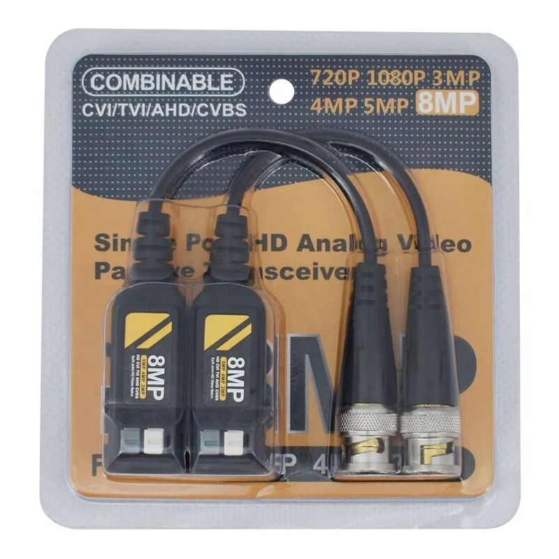 
1channel passive 1080p 3MP 4MP 5MP 8mp 4K bnc video balu, hd VIDEO BALUN 