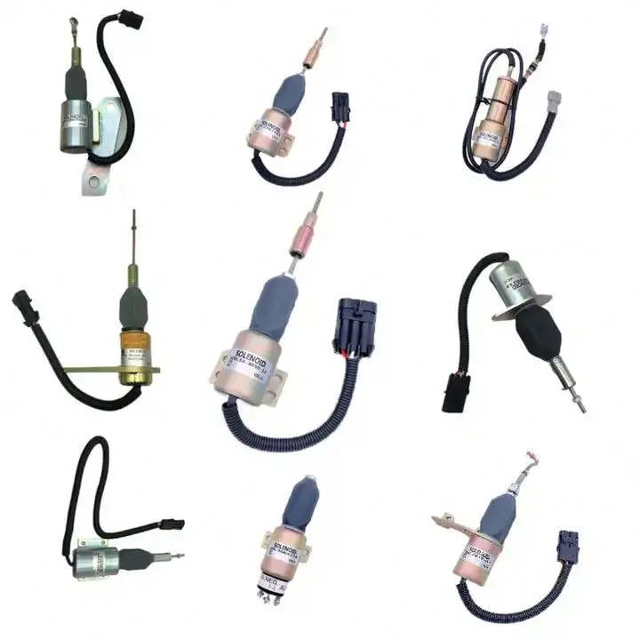 New Fuel Shutdown Shut Off 4Tnv98 4Tnv94 12V Hydraulic 119653 77 Stop Solenoid 119653- 77950 For Yanmar Engine Spare Parts