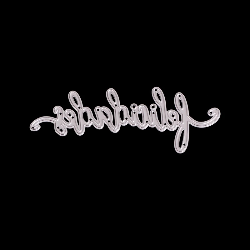 AAGU 2022 New Metal Cutting Cutter Spanish Word Letter Scrapbooking Craft Dies Die Cutting Machine Folk Craft Cheer Up Spain Die