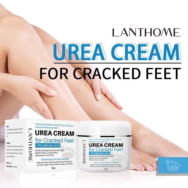 private label dead skin removal cracked heels exfoliating peeling whitening softening urea foot cream