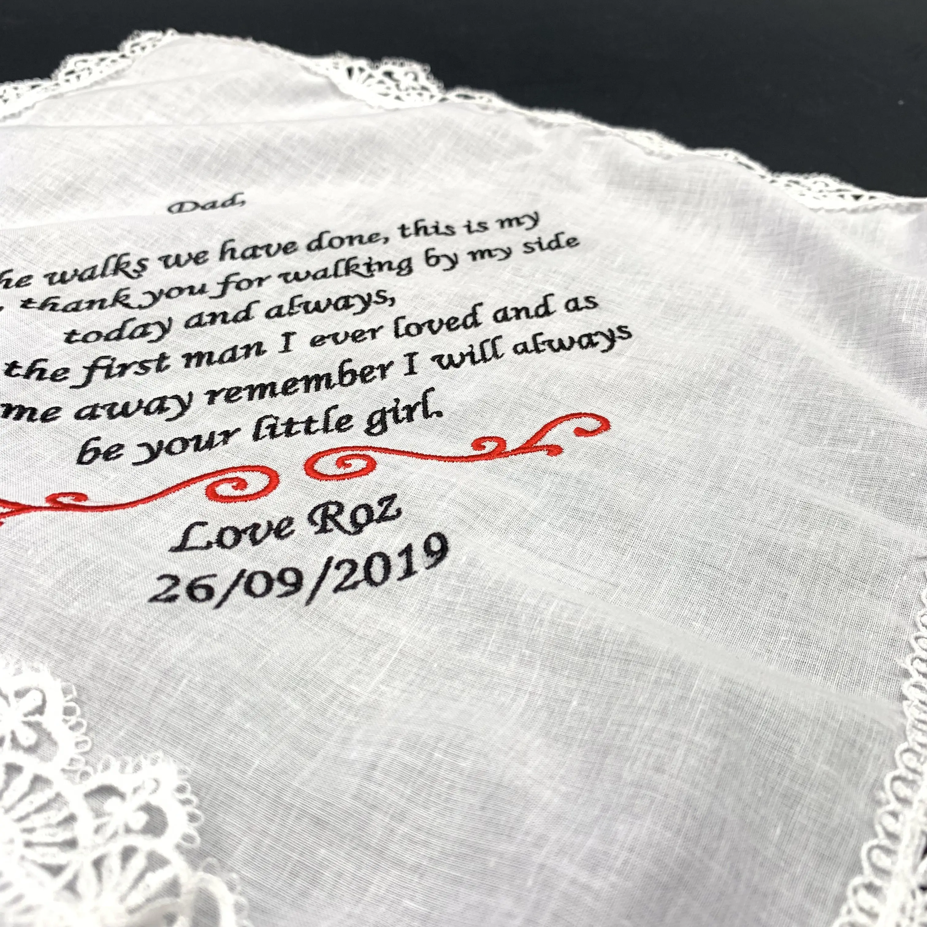 embroidery scallop flower handkerchief 100% cotton women handkerchief