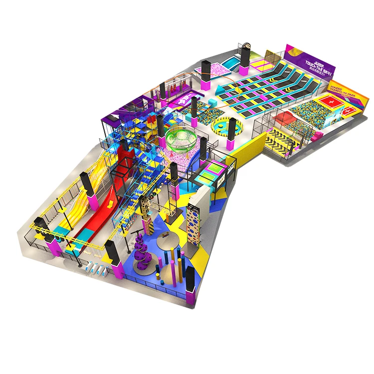Pokiddo коммерческий пользовательский дизайн TUV Стандартный Большой крытый батут парк