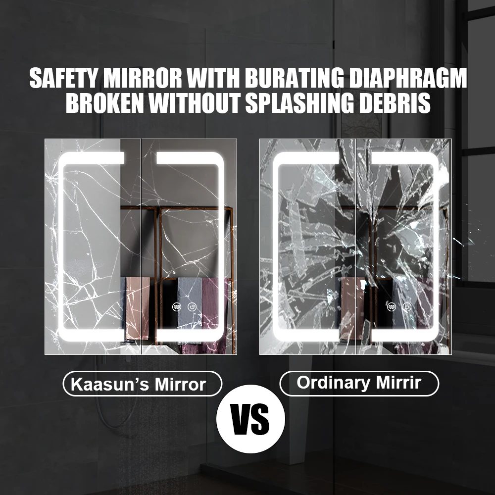 Bathroom mirror cabinet fashion furniture with light