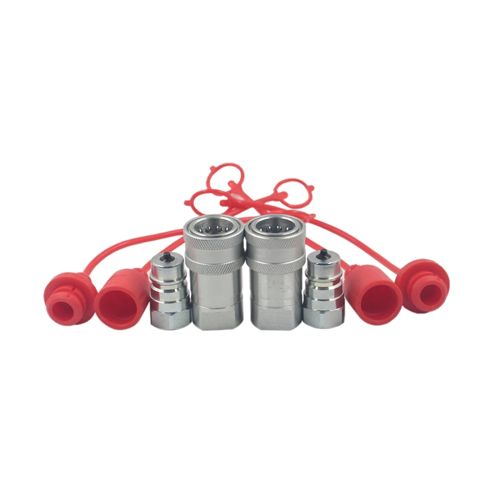 
1/4' ISO 5675 Hydraulic Quick Connect Pioneer Style Couplers, 1/4' NPT Thread 