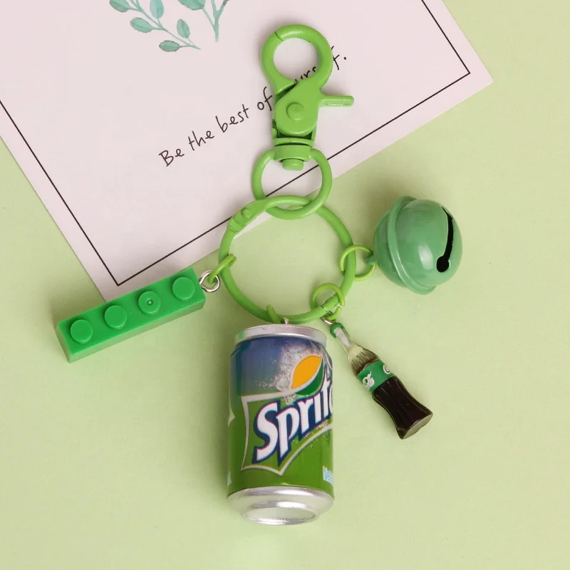 Custom Popular Beverage Bottle Keychain Personality Pendant Multicolored Keychain