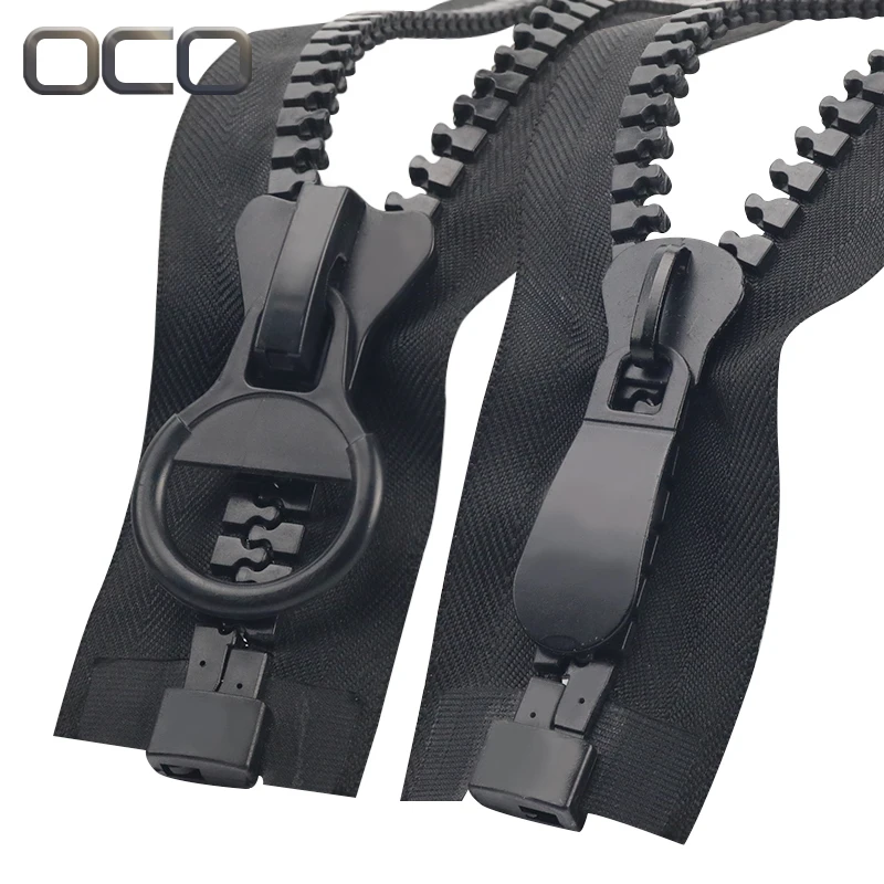 OCO Manufacturer custom big zipper resin zipper extra-large 20# black zipper for sewing Tent Bag sewing accessories