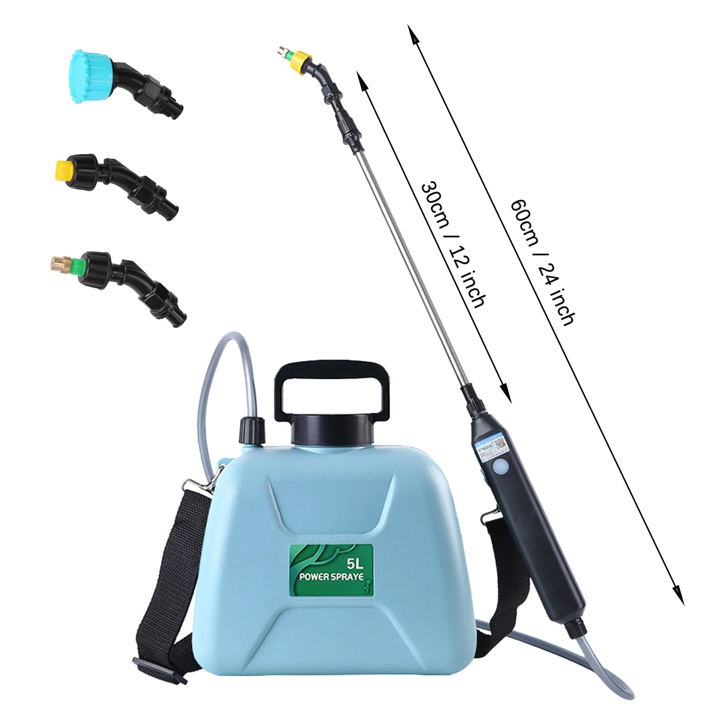 Handheld Spraying Water Wand Rechargeable Battery Powered 1.35 Gallon 5 Liter Electric Sprayer for Garden Planting